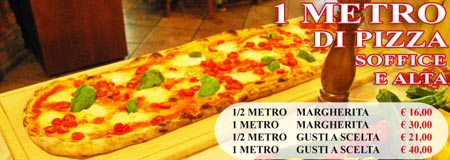Pizza al metro - Pizzeria La Rocca Roncade Treviso